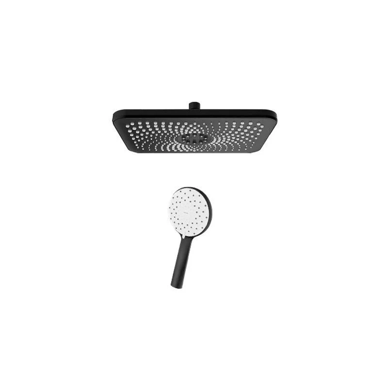 Contemporary Shower Head Combo Standard Spray Pattern Rectangle Large Shower Head -Bathlova