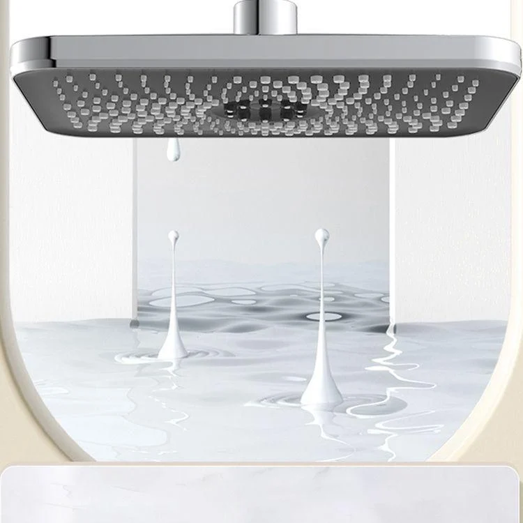 Contemporary Shower Head Combo Standard Spray Pattern Rectangle Large Shower Head -Bathlova