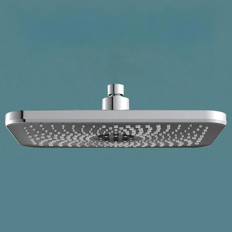 Contemporary Shower Head Combo Standard Spray Pattern Rectangle Large Shower Head -Bathlova