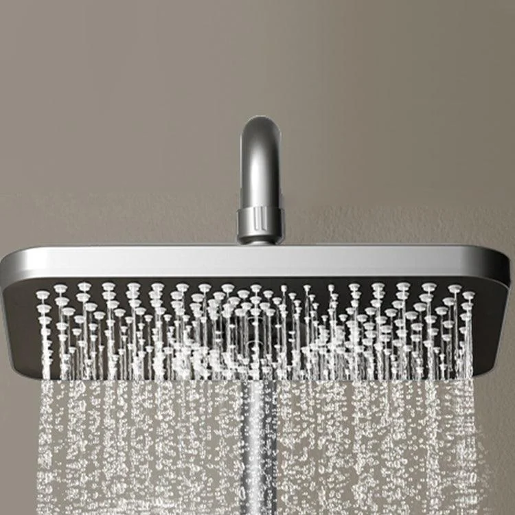 Contemporary Shower Head Combo Standard Spray Pattern Rectangle Large Shower Head -Bathlova