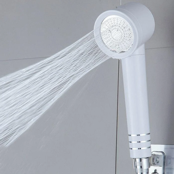 Contemporary Shower Head Combo White Adjustable Handheld Shower Head -Bathlova