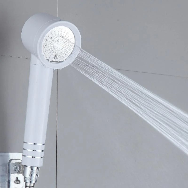 Contemporary Shower Head Combo White Adjustable Handheld Shower Head -Bathlova