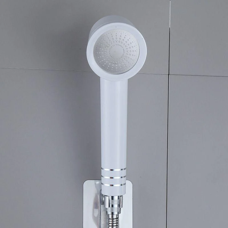 Contemporary Shower Head Combo White Adjustable Handheld Shower Head -Bathlova