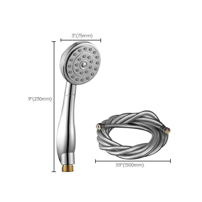 Contemporary Shower Head Metal Handheld Shower Head with Adjustable Water Flow -Bathlova