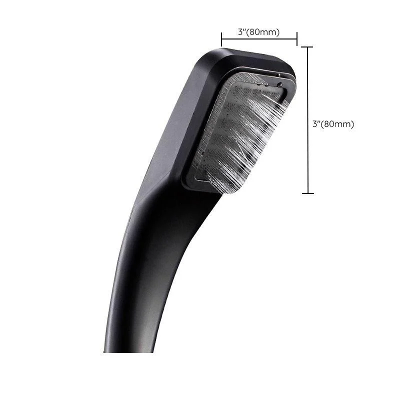 Contemporary Shower Head Round Handheld Shower Head Combo in Black -Bathlova