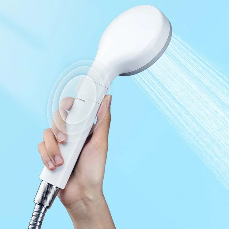 Contemporary Shower Head Solid Color Round Plastic Handheld Shower Head -Bathlova