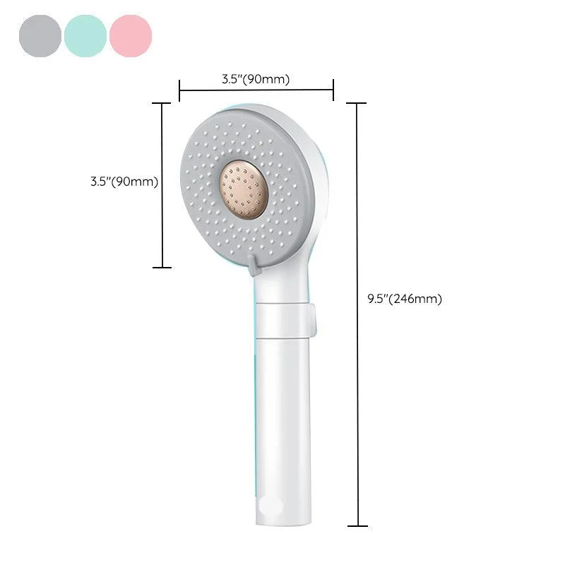 Contemporary Shower Head Solid Color Round Plastic Handheld Shower Head -Bathlova