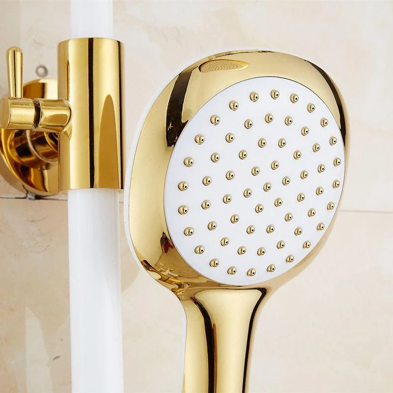 Contemporary Shower Head Square Golden Bathroom Handheld Shower Head -Bathlova