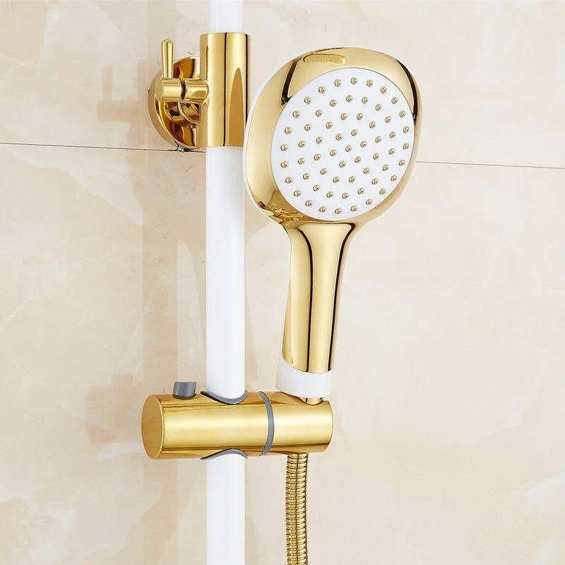 Contemporary Shower Head Square Golden Bathroom Handheld Shower Head -Bathlova