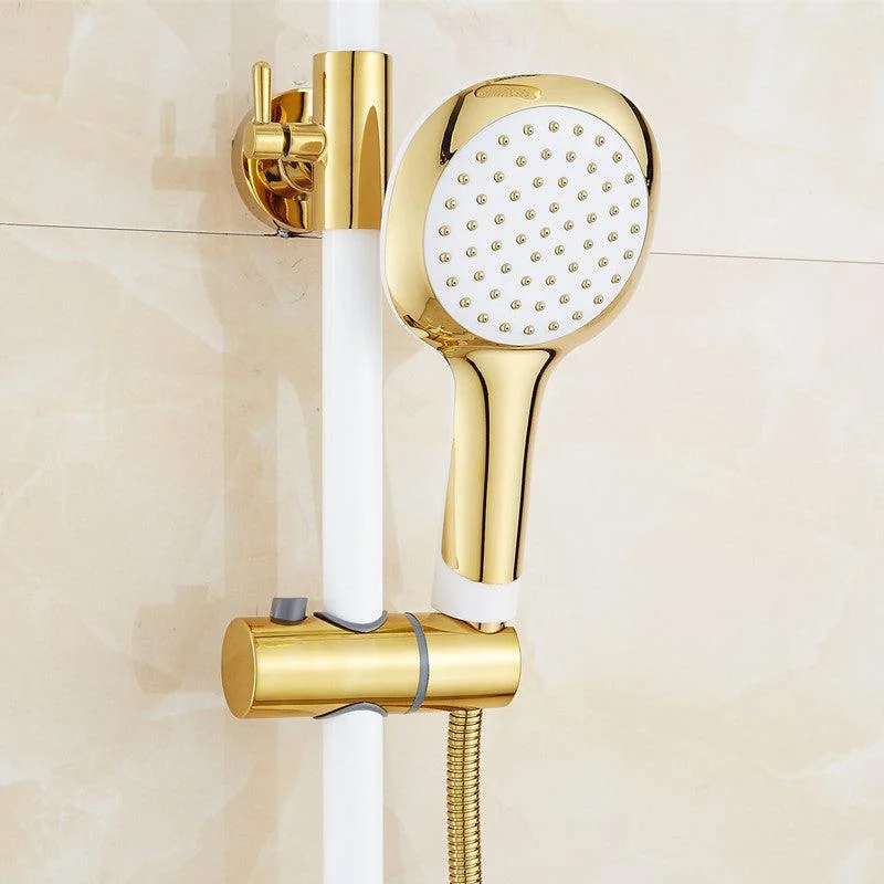 Contemporary Shower Head Square Golden Bathroom Handheld Shower Head -Bathlova