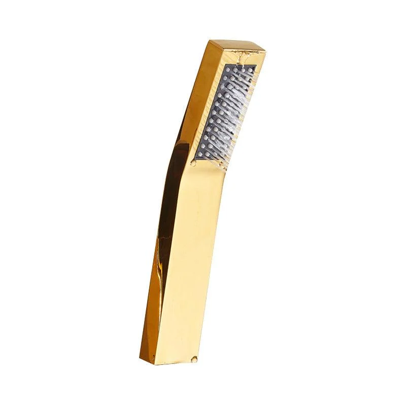 Contemporary Shower Head Square Golden Bathroom Handheld Shower Head -Bathlova