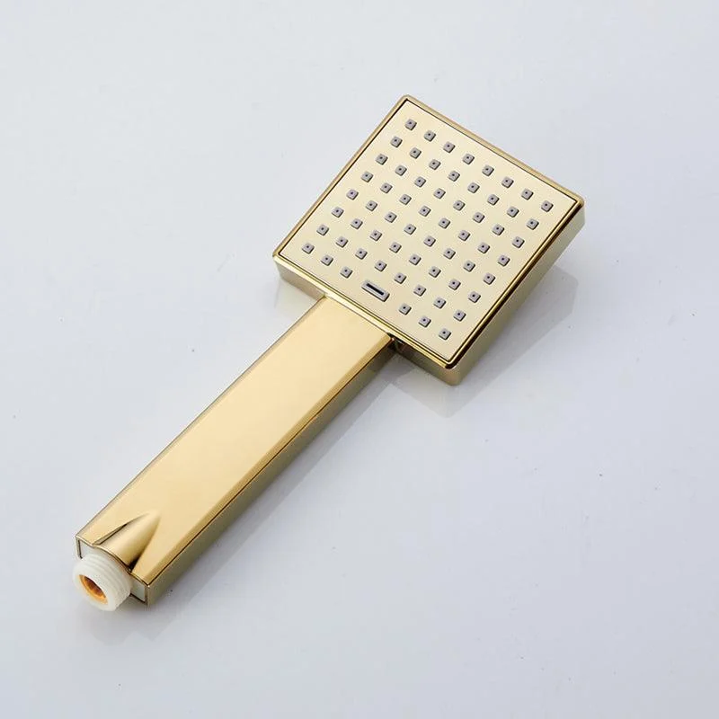 Contemporary Shower Head Square Golden Bathroom Handheld Shower Head -Bathlova