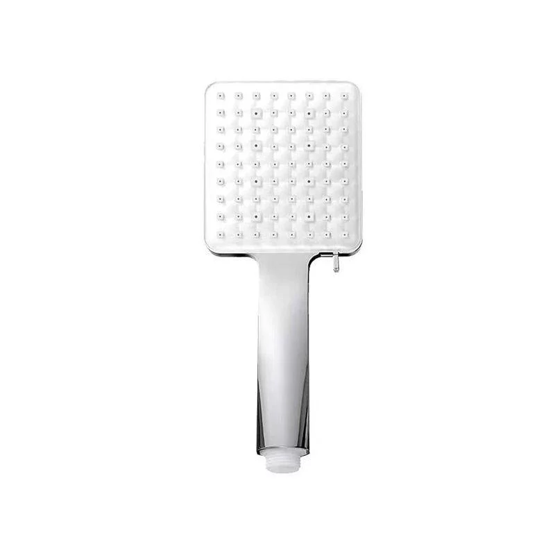 Contemporary Shower Head Square Handheld Shower Head in Silver -Bathlova