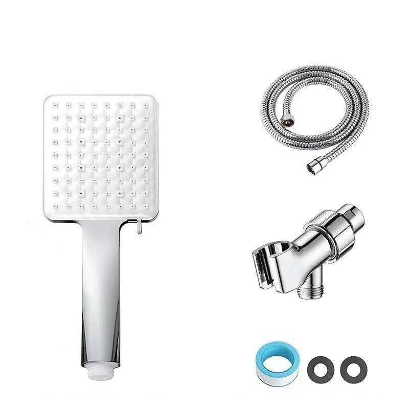 Contemporary Shower Head Square Handheld Shower Head in Silver -Bathlova