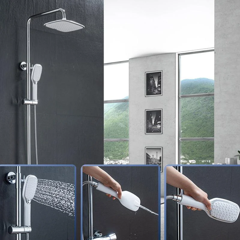 Contemporary Shower Head Standard Spray Pattern Included Hose -Bathlova