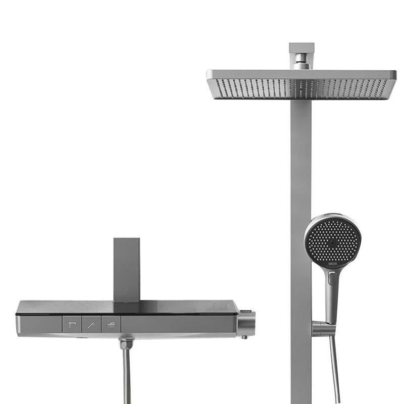 Contemporary Shower Set Adjustable Shower Head Slide Bar Wall Mounted Shower System -Bathlova