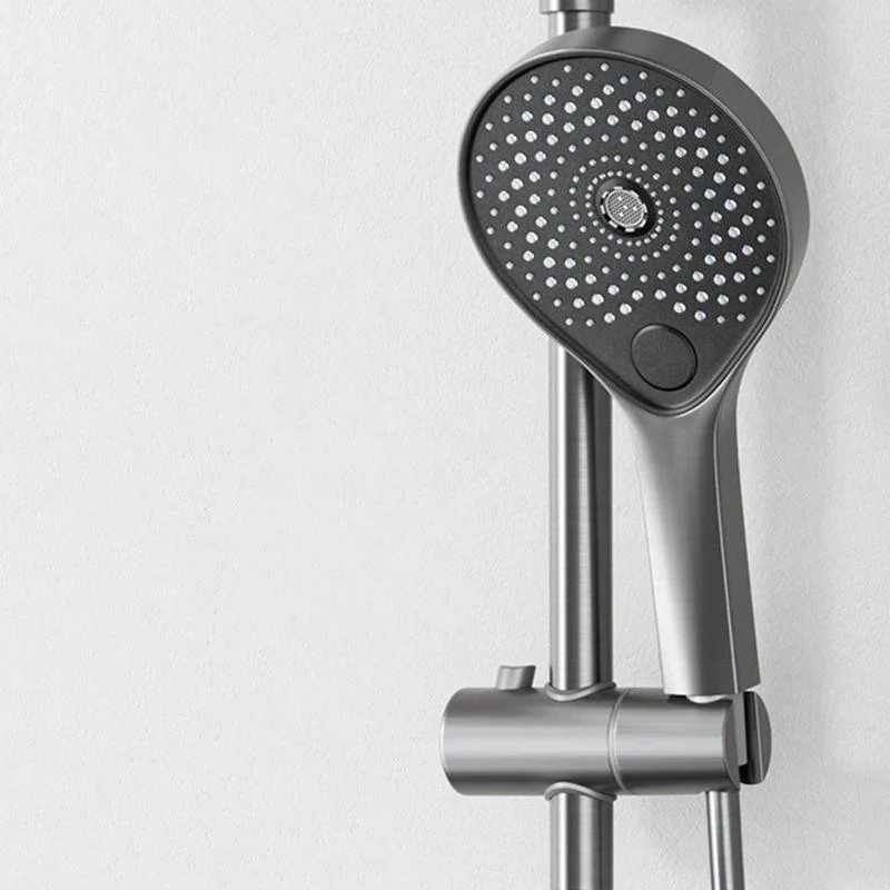 Contemporary Shower Set Dual Shower Head Slide Bar Thermostatic Wall Mounted Shower System -Bathlova