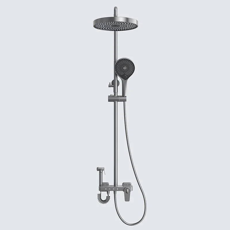 Contemporary Shower Set Dual Shower Head Slide Bar Thermostatic Wall Mounted Shower System -Bathlova