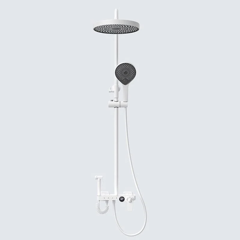 Contemporary Shower Set Dual Shower Head Slide Bar Thermostatic Wall Mounted Shower System -Bathlova