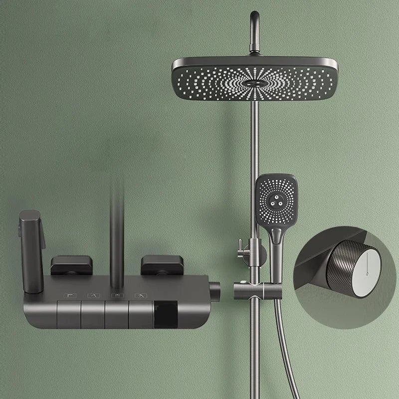 Contemporary Shower Set Handheld Shower Head Slide Bar Wall Mounted Shower System -Bathlova