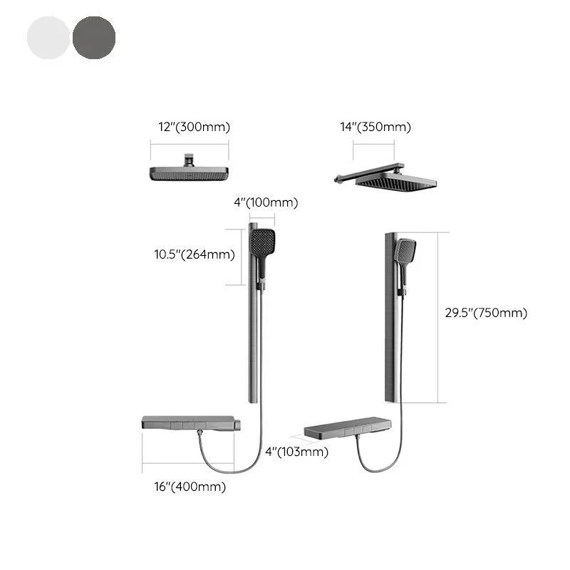 Contemporary Shower Set Handheld Shower Head Wall Mounted Shower System -Bathlova