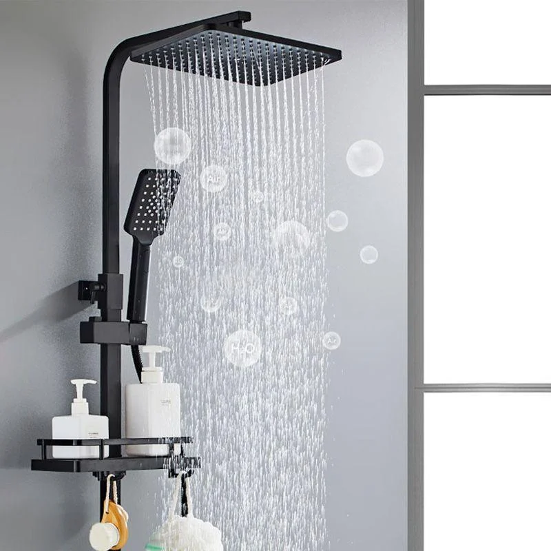 Contemporary Shower Set Slide Bar Adjustable Shower Head Wall Mounted Shower System -Bathlova