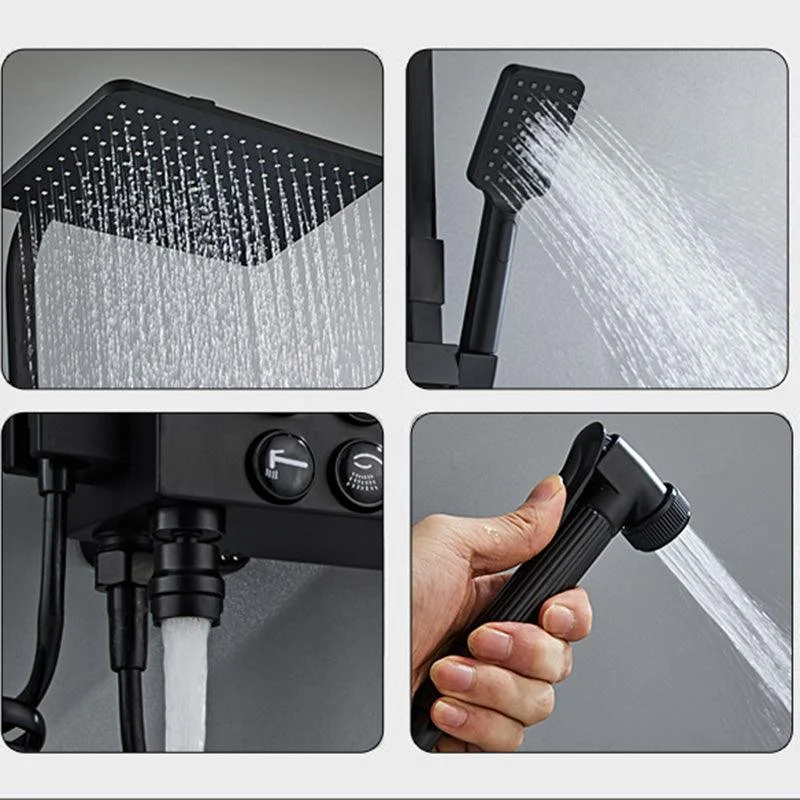 Contemporary Shower Set Slide Bar Adjustable Shower Head Wall Mounted Shower System -Bathlova