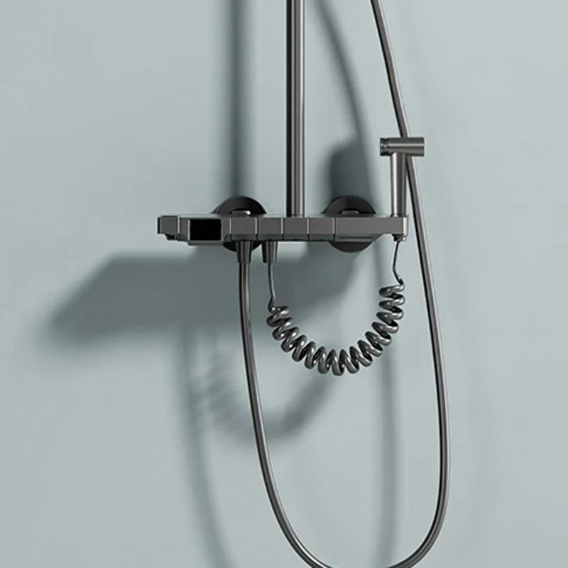 Contemporary Shower Set Slide Bar Handheld Shower Head Wall Mounted Shower System -Bathlova