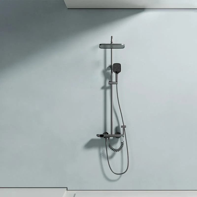 Contemporary Shower Set Slide Bar Handheld Shower Head Wall Mounted Shower System -Bathlova