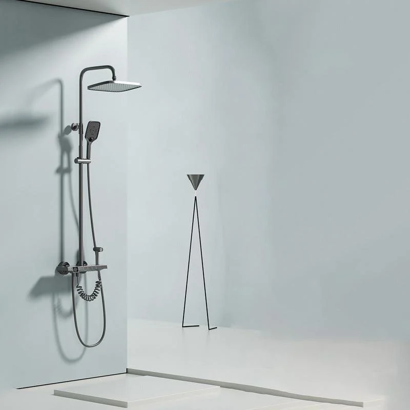 Contemporary Shower Set Slide Bar Handheld Shower Head Wall Mounted Shower System -Bathlova