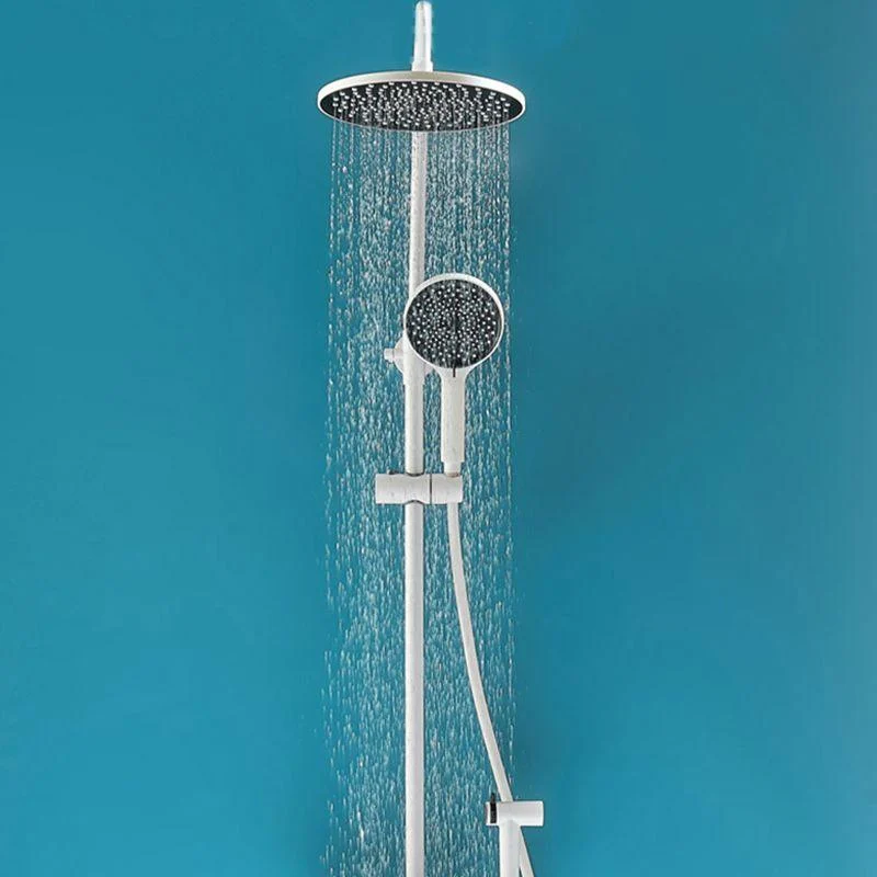 Contemporary Shower System Adjustable Shower Head Slide Bar Wall Mounted Shower Set -Bathlova