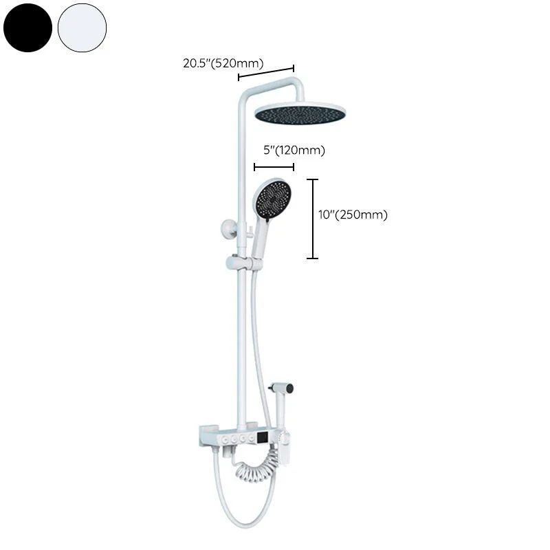 Contemporary Shower System Adjustable Shower Head Slide Bar Wall Mounted Shower Set -Bathlova