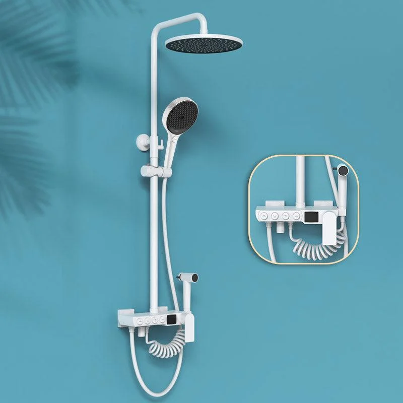 Contemporary Shower System Adjustable Shower Head Slide Bar Wall Mounted Shower Set -Bathlova