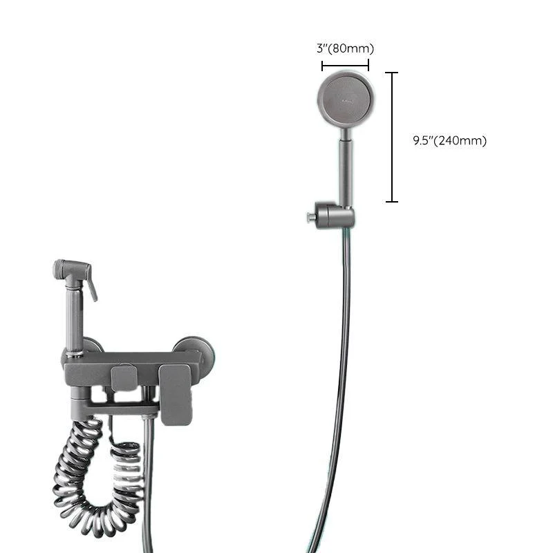 Contemporary Shower System Dual Shower Head Thermostatic Wall Mounted Shower Set -Bathlova