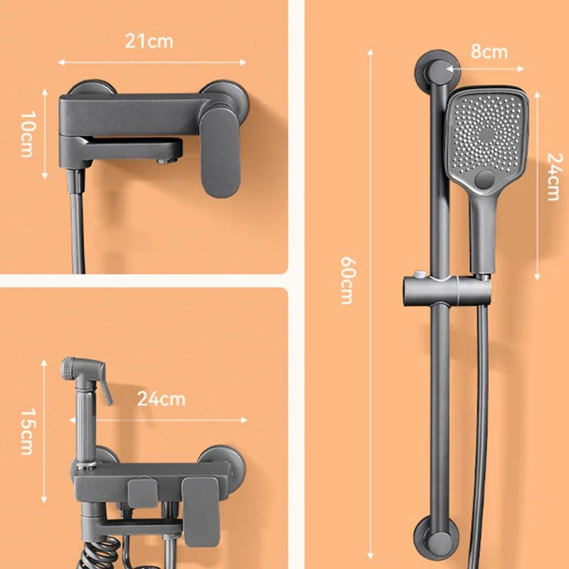 Contemporary Shower System Dual Shower Head Thermostatic Wall Mounted Shower Set -Bathlova