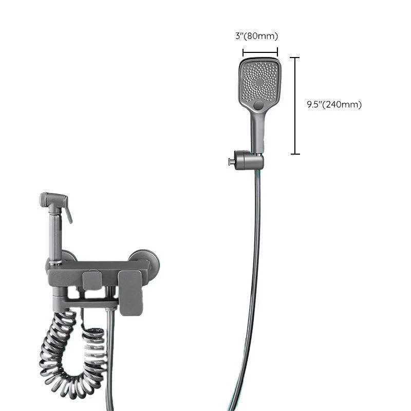 Contemporary Shower System Dual Shower Head Thermostatic Wall Mounted Shower Set -Bathlova