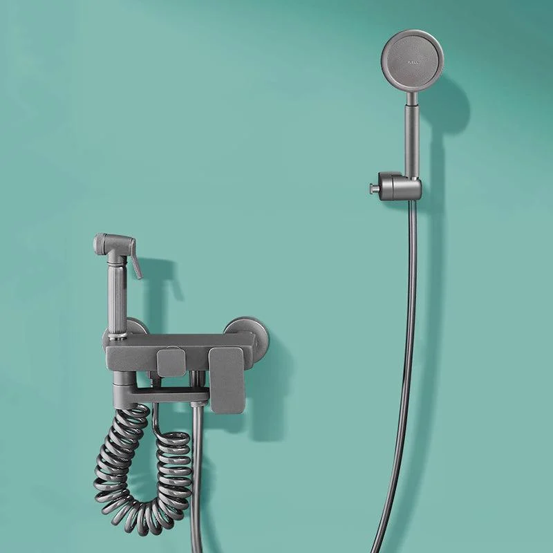 Contemporary Shower System Dual Shower Head Thermostatic Wall Mounted Shower Set -Bathlova