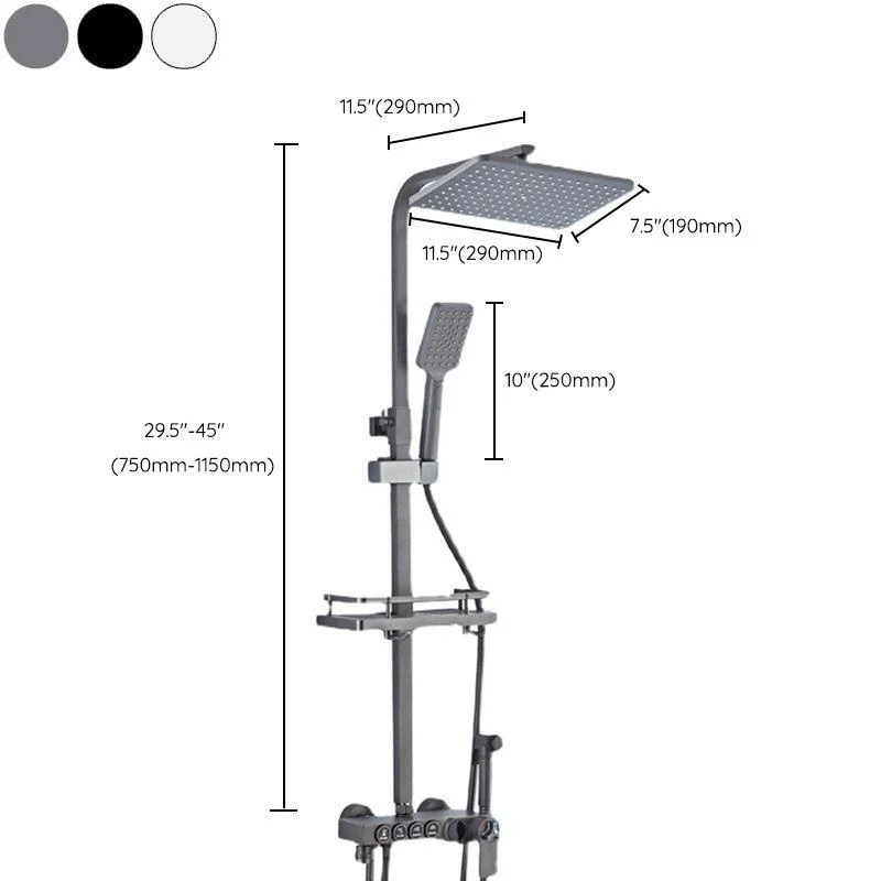 Contemporary Shower System Handheld Shower Head Slide Bar Wall Mounted Shower Set -Bathlova