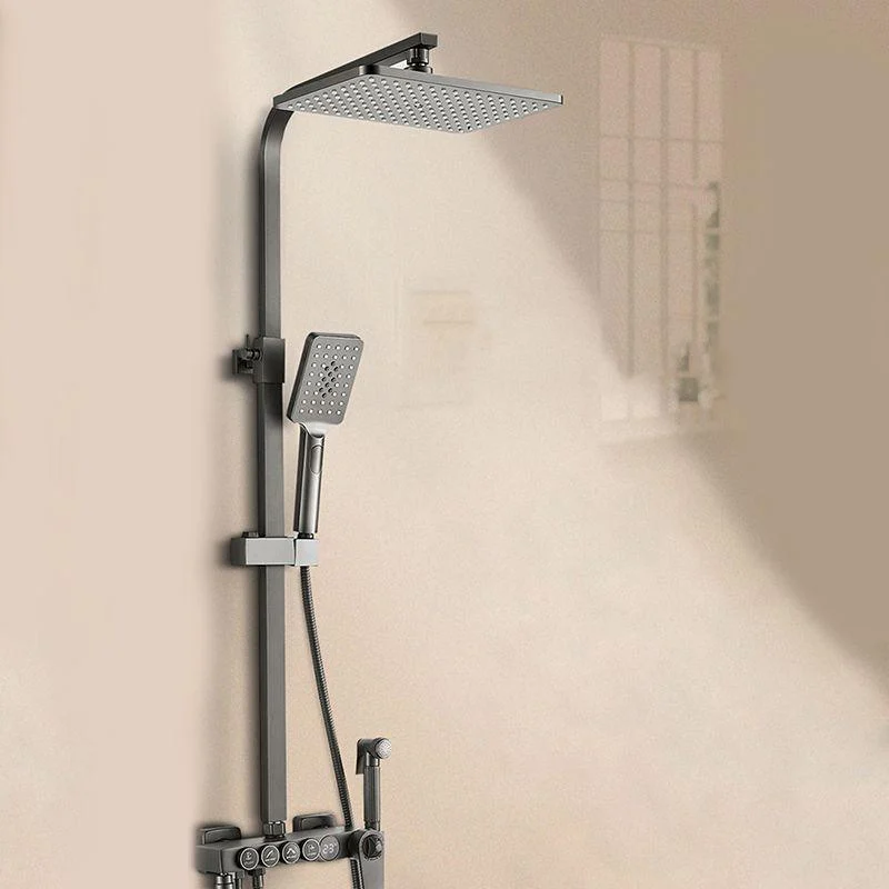 Contemporary Shower System Handheld Shower Head Slide Bar Wall Mounted Shower Set -Bathlova