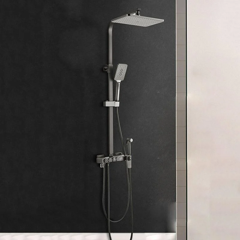 Contemporary Shower System Handheld Shower Head Slide Bar Wall Mounted Shower Set -Bathlova