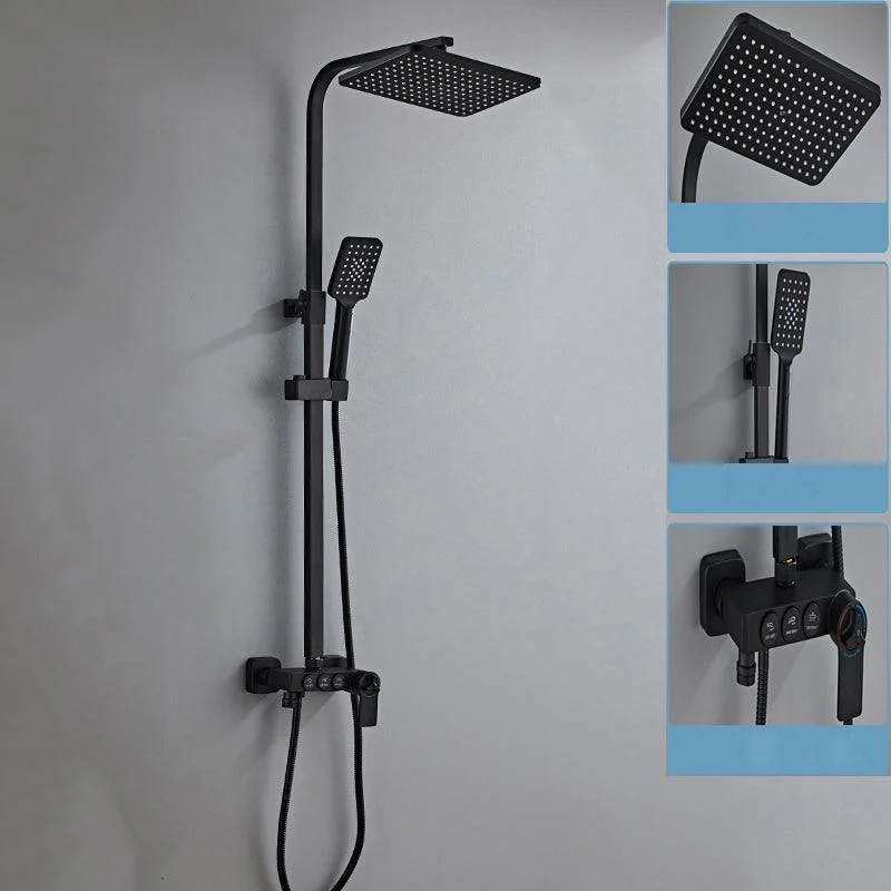 Contemporary Shower System Handheld Shower Head Slide Bar Wall Mounted Shower Set -Bathlova