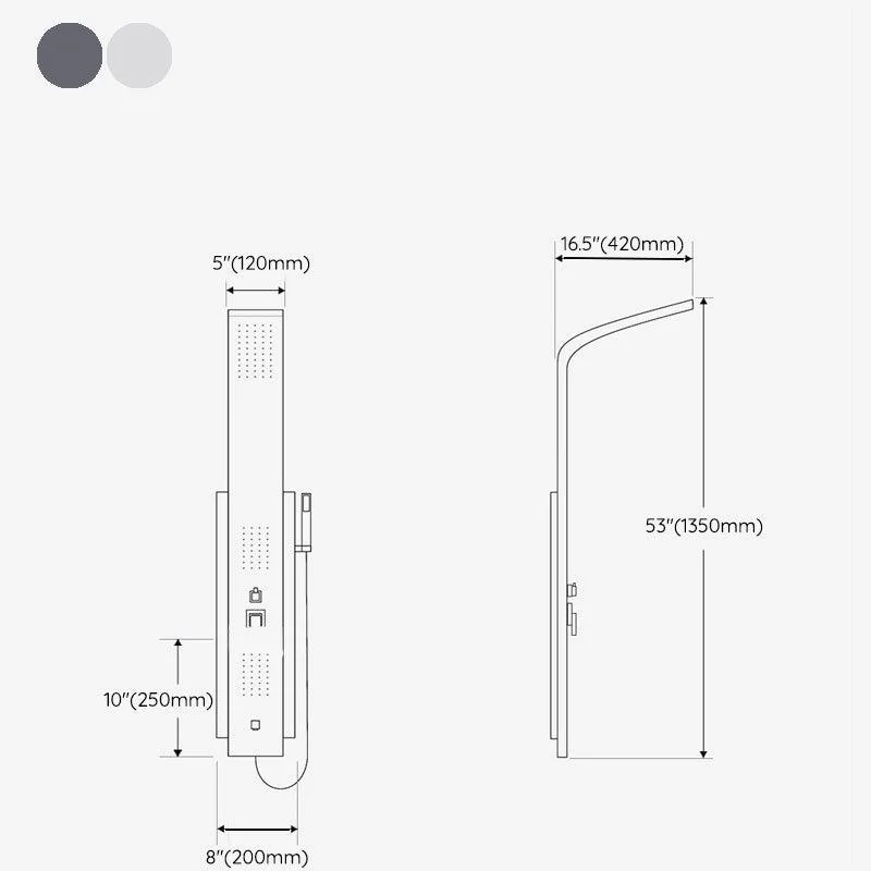 Contemporary Shower System Slide Bar Dual Shower Head Thermostatic Wall Mounted Shower Set -Bathlova