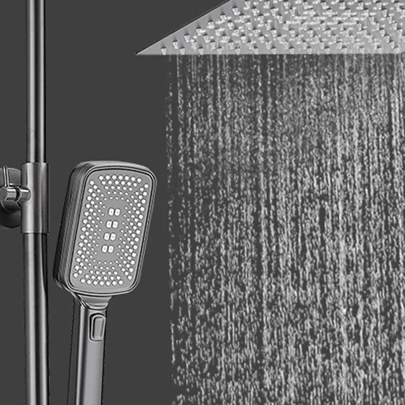 Contemporary Shower System Slide Bar Handheld Shower Head Wall Mounted Shower Set -Bathlova