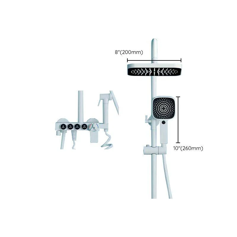 Contemporary Shower System Wall Mounted Shower System with Hand Shower -Bathlova