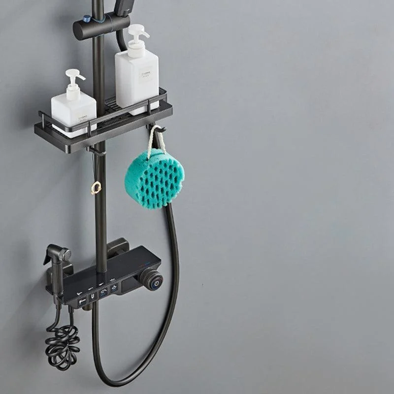 Contemporary Shower System Wall Mounted Shower System with Hand Shower -Bathlova