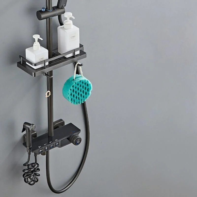 Contemporary Shower System Wall Mounted Shower System with Hand Shower -Bathlova