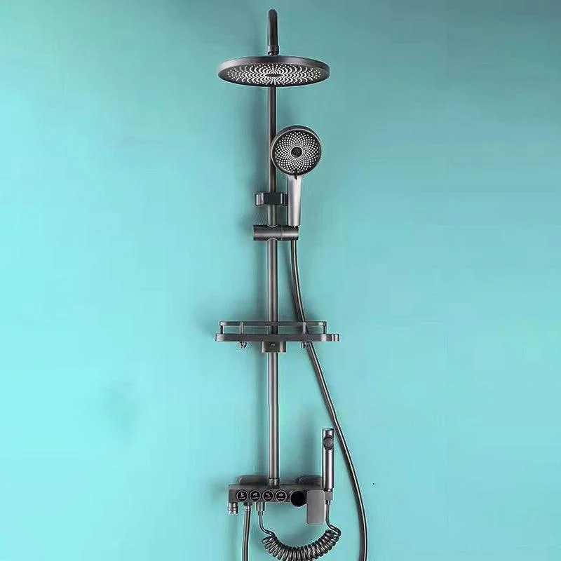 Contemporary Shower System Wall Mounted Shower System with Hand Shower -Bathlova