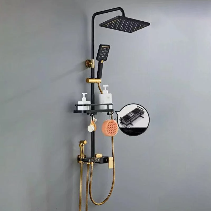 Contemporary Shower System Wall Mounted Shower System with Hand Shower -Bathlova