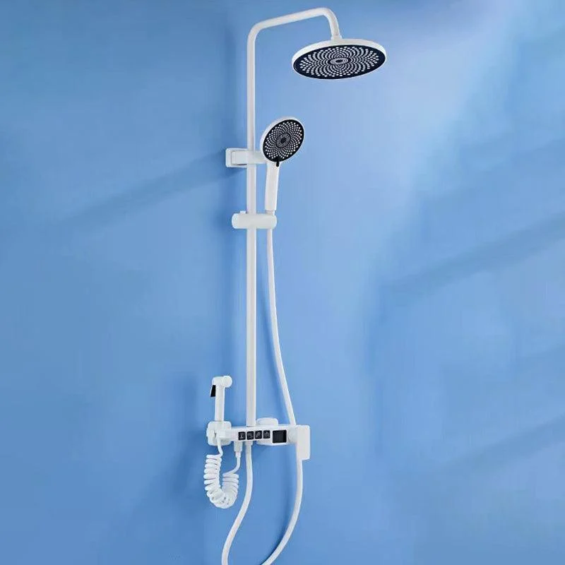 Contemporary Shower System Wall Mounted Shower System with Hand Shower -Bathlova