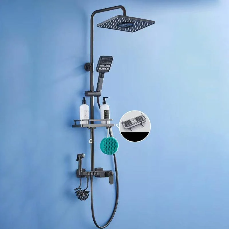 Contemporary Shower System Wall Mounted Shower System with Hand Shower -Bathlova